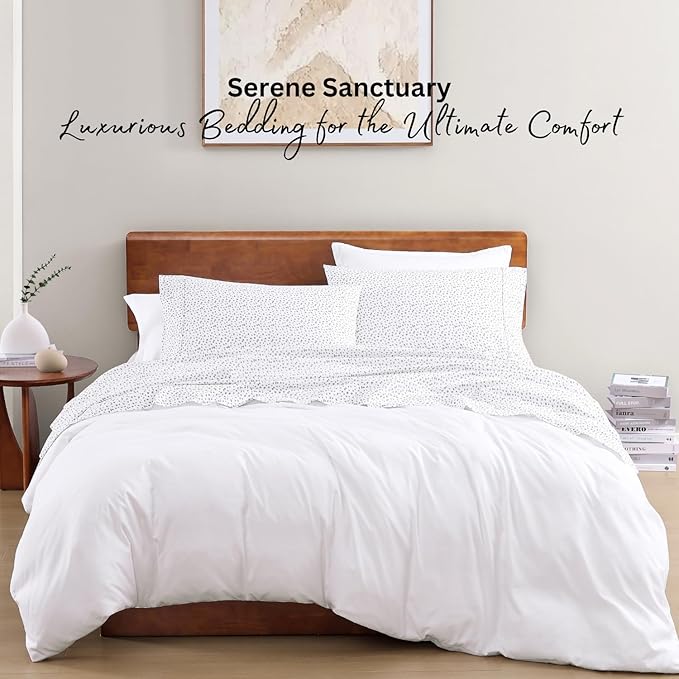 LANE LINEN Twin Sheets 100% Organic Cotton Soft 3pc Percale - Haze Grey | Twin Sheet Set, Pure Long-Staple Organic Cotton - For Dorm & Guest Rooms, Naturally Cooling & Lightweight, Great For Gifting