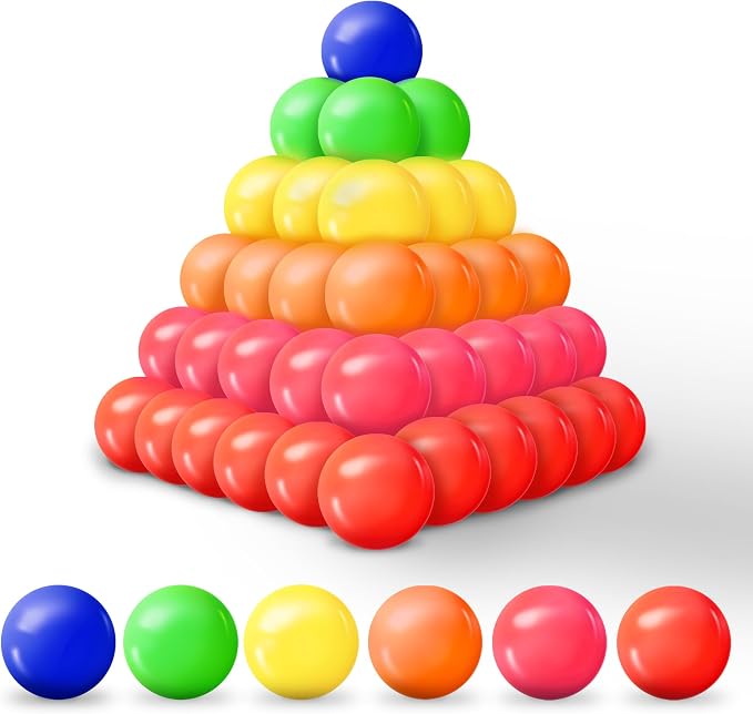 MW SPORTS Ball Pit Balls for Kids and Toddlers, Plastic Crush Proof, Phthalate & BPA Free, in Carton, Assorted Colors (1000 Balls)