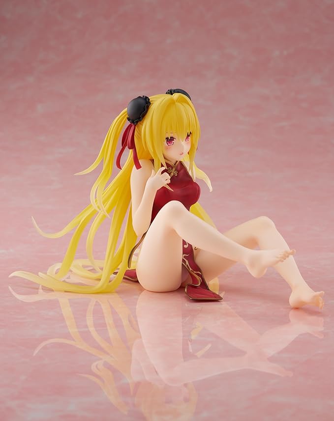 Taito-to Love-Ru Darkness Desktop Cute Figure - Golden Darkness (Chinese Dress Ver.)
