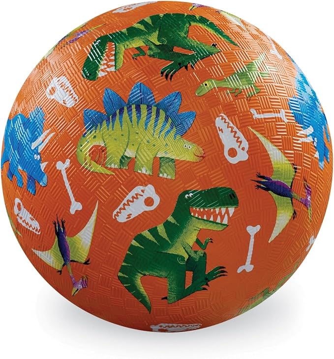 Crocodile Creek Playground Ball - Durable Rubber Ball for Kids Ages 3 and Up - Bouncy Inflatable Ball for Kickball, Indoor Games, and Outdoor Sports - PVC-Free