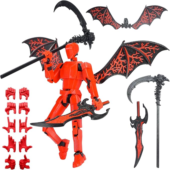 T13 Action Figure Set Assembled-3D Printed Multi-Jointed Movable Dummy 13，Titan 13 Action Figure, Birthday Gifts for Boys, Girls Desktop Decorations