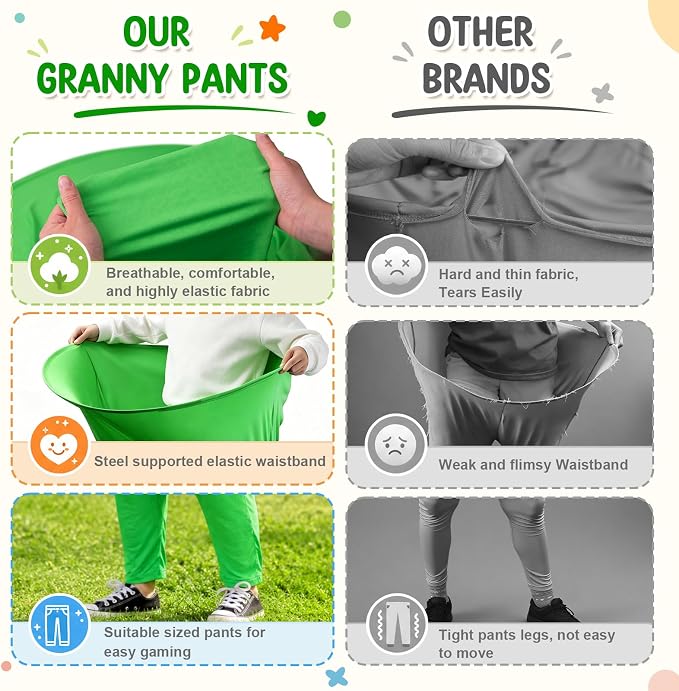 Granny Pants Yard Game, Outdoor Game with Bouncy Ball and Air Pump, Team Relay Family Reunion Party Field Game