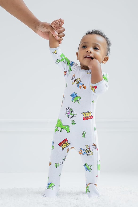 Disney Baby Boys' 2-Pack Footed One-Piece Sleep N' Play Newborn to Infant