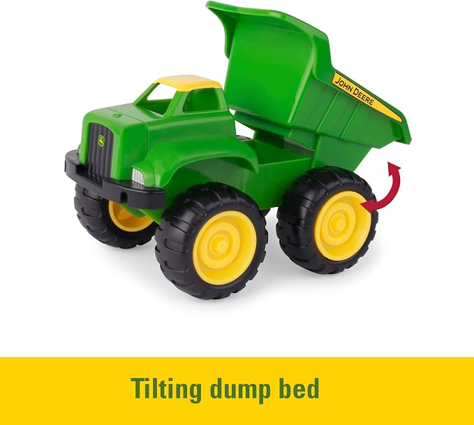 TOMY John Deere Vehicle Set - Includes Dump Truck and Tractor Toy with Loader for Sandbox - Kids Outdoor and Construction Toys - 6 Inches - 2 Count- Ages 18 Months and Up