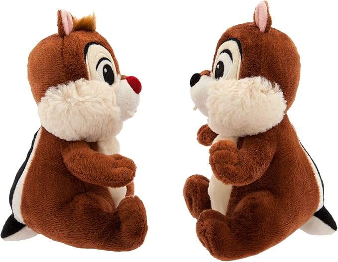 Disney Store Official Mini Bean Bag Plushies - Chip ' n Dale - Cute Stuffed Animal with Detailed Sculpting, Embroidered Features, & Bean Bag Bottom - Plush Toys for Kids