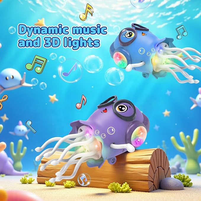 Dancing Jellydancer Kids Toy, Baby Toy Learning Crawling Jellydancer Tummy Time Toy for Boy 3-6 Girls 6-12, Fidget Toy Magic Dancing Loud Music Toys for 3 4 5 6 7 8 Year Old Kids Birthday Gifts