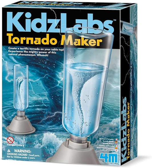Rhode Island Novelty KidzLabs Thrilling Tornado Maker Kit - Educational Weather Experiment for Kids - Perfect for STEM Classrooms, Science Fairs, and Home Activities