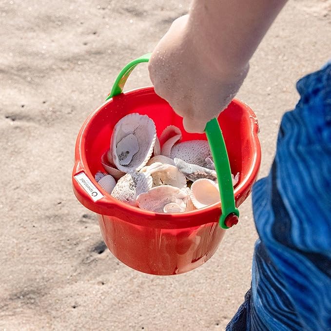 Spielstabil 12 Pack Small Sand Pails (4 Red, 4 Blue, 4 Yellow Beach Buckets) - Each Holds 1.5 Liters - Made in Germany…