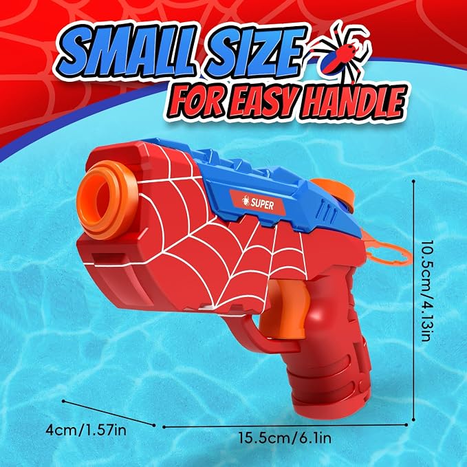 4 Pack Water Guns for Kids, Squirt Gun Cool Small Manual Water Pistols for Kid, Party Favors Swimming Pool Beach Outdoor Water Toys, Ideal for Summer Gifts for Boys Girls Aged 3 5 4 6 7 8
