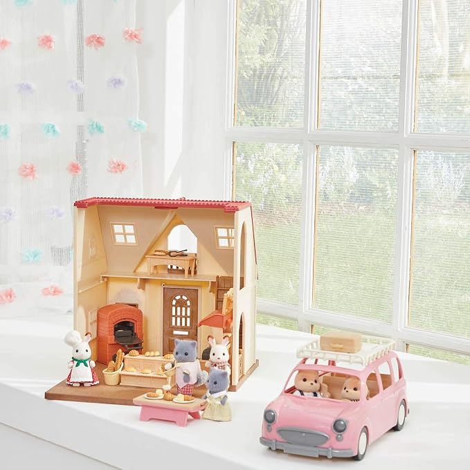 Calico Critters - Bakery Shop Starter Set for Red Roof Cozy Cottage - Dollhouse Furniture – Kids Pretend Play Toy, Miniature Dollhouse Furniture & Accessories Add-On, Ages 3+