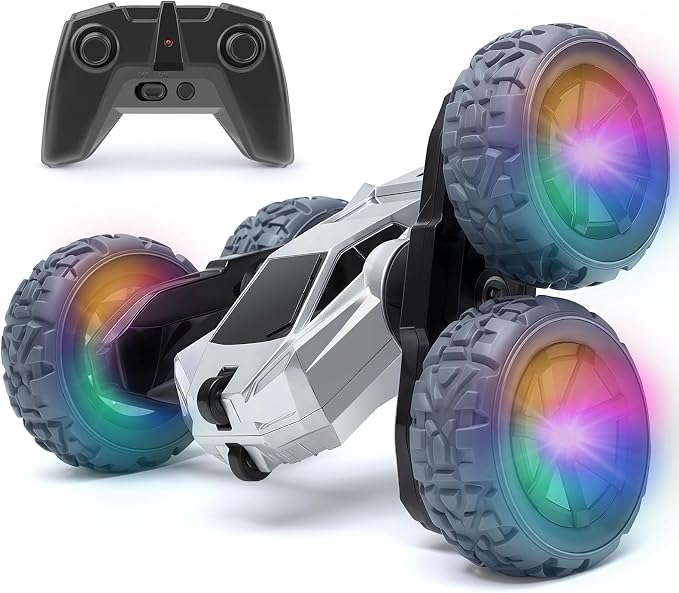 RC Stunt Cars Remote Control Car Double-Sided Driving 360-degree Flips Rotating Car Toy