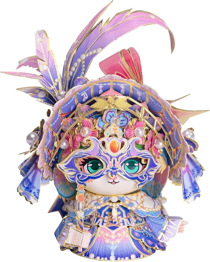 MU 3D Metal Puzzle for Adult Romeo and Juliet Masque Cat Figures Model Assembling, Metal Model Kits Miniature Building, Brain Teaser Love Gift Home Decor