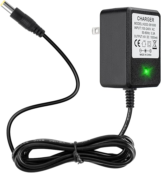 6V Charger for Kids Ride On Car Toys, 6 Volt Battery Charger for Flybar Bumper car/Wrangler SUV Kid Trax Dynacraft Toy Car Jeep ATV Quad (6v Battery Charger)