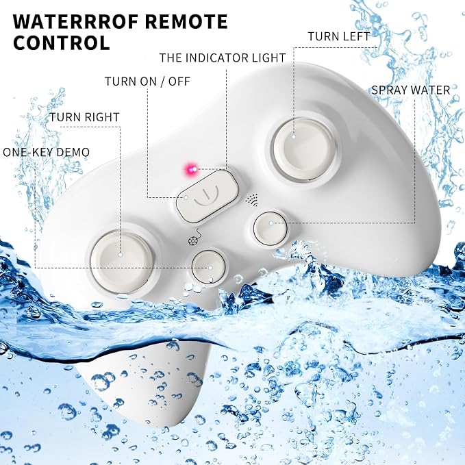 Bennol 2.4Ghz Remote Control Whale Shark Toys for Boys Kids, 1:18 Scale High Simulation Whale Shark for Pool, Electric RC Shark Fish Toys with Light & Spray Water Function for 6 7 8 9 Year olds Kid