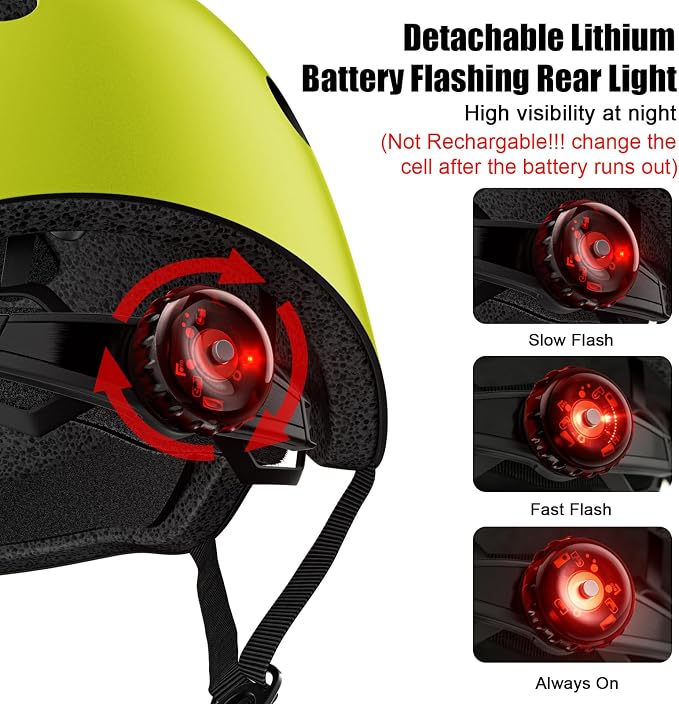Kids Bike Helmet with LED Light,Lightweight Adjustable Childs Helmet for boy & Girl Ages 5-8-14,Multi-Sport Safety Helmet for Skateboard Cycling Scooter