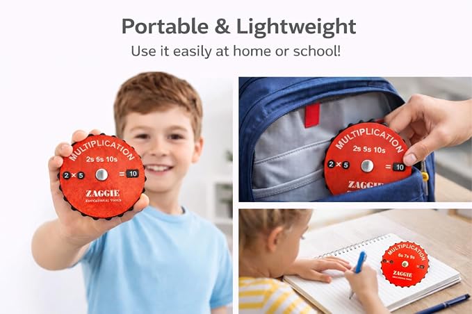 Multiplication Learning Spinner Wheel Math Fidget Toy for Kids – Up to 12×12, Fun Hands-On Educational Math Tool for Home & Classroom