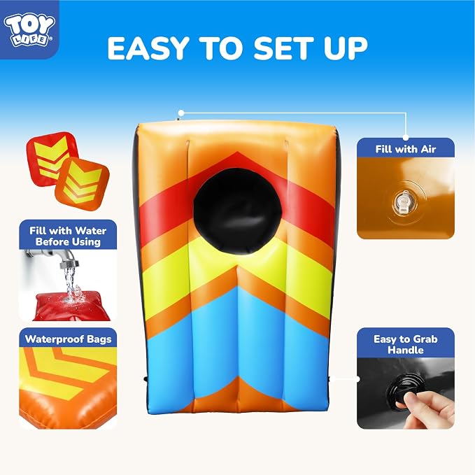 TOY Life 2 Sets Inflatable Pool Games Toys, Pool Cornhole Game Floating Toys for Adults Family, Water Games for Adults, Bean Bag Toss Game for Swimming Pools