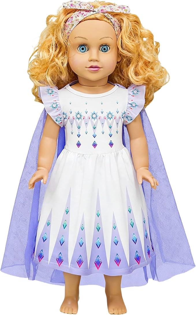 LQSZ Doll and Girl Matching Princess Dress Outfits for Girls and 18" Matching Doll and Girl Clothes