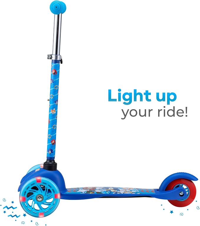 Kick Scooter for Kids, 3 Wheel Self Balancing, Light Up LED Wheels