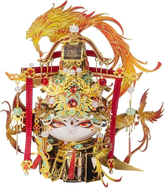 MU 3D Metal Puzzles for Adult Building Miyue Empress Dowager Kitten Kitty, Cat Themed Metal Models Kits Miniature Build, Assembling DIY Sets Hobby Birthday New Year Gifts Home Desk Office Decor