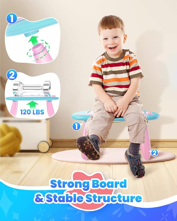 Seimome Magnetic Drawing Board, Toddler Girl Toy for 1-3 Year Old, Doodle Board Pad Learning and Educational Kids Toy for 1 2 3 Year Old Baby Birthday- Mint Blue
