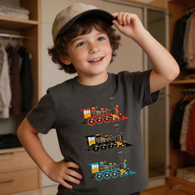 Todder Boys Shirt Kids Trains Bug Retro Nature Cool Tees Tops 2-7 Years