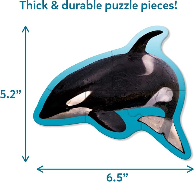 Skillmatics Step by Step Puzzles - 41 Piece Jigsaw & Toddler Puzzle, Montessori Educational Toy for Boys & Girls, Underwater Animals, Travel Friendly, Gifts for Kids Ages 3, 4, 5 and Up