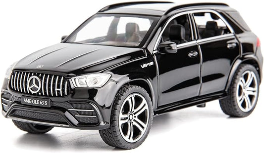 WAKAKAC 1/32 Scale AMG GLE 63S SUV Toy Car, Alloy Diecast Collectible Pull Back Car Model with Light and Sound Toy Vehicles for Adults Boys Girls Gift Toy(Black)