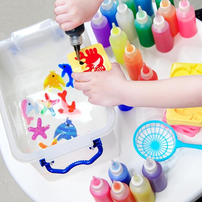 MINISENTIALS Magic Water Elf Toy Kit - Magic Gel Water Pets with Aquarium Bottle - Make Your Own Squishies Crafts Toys - Crafts Kit for Kids Birthday for Girls Boys Age 6 7 8 9 10 Years Old