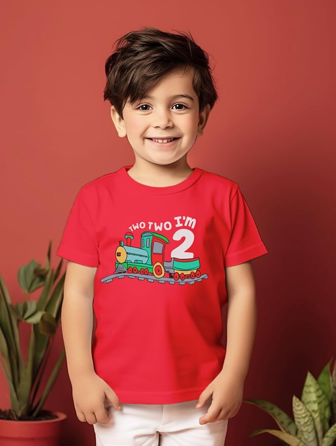 Unordinary Toddler 2nd Birthday Shirt boy Chugga Chugga Two Two Train im 2 Years Old Second Birthday Tshirt