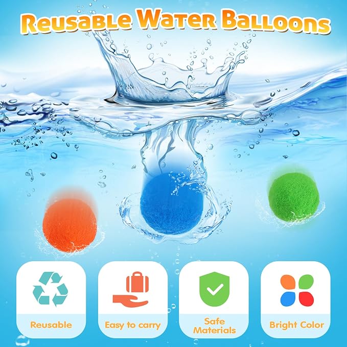 10Pcs Reusable Water Balloons with Bow and Arrow for Kids, Pool Beach Water Fight Equipment for Boys and Girls, Outdoor Summer Toys for Kids Ages 3-12