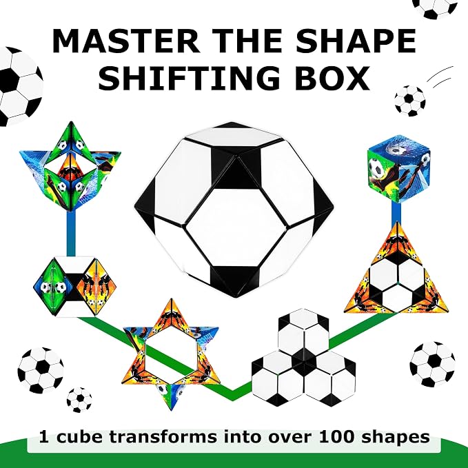 Shashibo Sensory Fidget Toy for Adults & Kids, Stress Relief Fidget Toy for Adults, Teens & Kids, Cool Fidget Toys for Desk, Classroom Must Have, Sensory Shape Shifting Cube, 100+ Possible Shapes