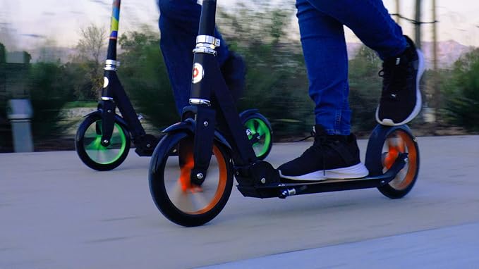 Razor A5 Lux Kick Scooter for Kids Ages 8+ - 8" Urethane Wheels, Aluminum Frame, Anodized Finish Featuring Bold Colors and Graphics, for Riders up to 220 lbs