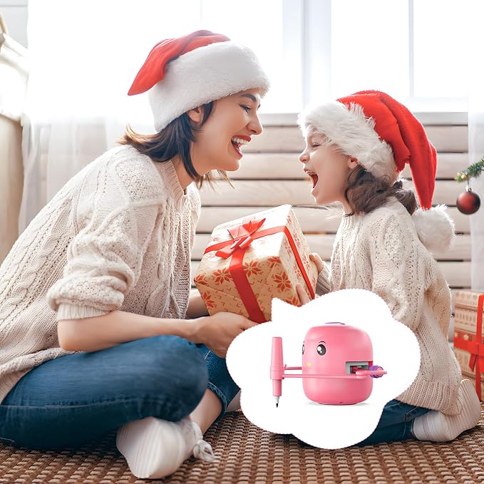 Interactive Educational Drawing Robot for Kids - Montessori Learning Toy with 150 Word Cards, Voice Interaction, Ages 5+ (Pink)