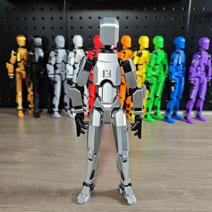 FoxVilla Assembly Completed T13 Action Figure, Titan 13 3D Printed Action Figure, 3D Printed Titan13, Assembled Dummy 13 Lucky 13 Toy Figure
