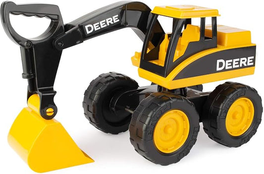 TOMY John Deere Sandbox Big Scoop Excavator Toy with Tilting Dump Bed - John Deere Construction Toys - Toddler Toys for Sandbox - 15 Inch