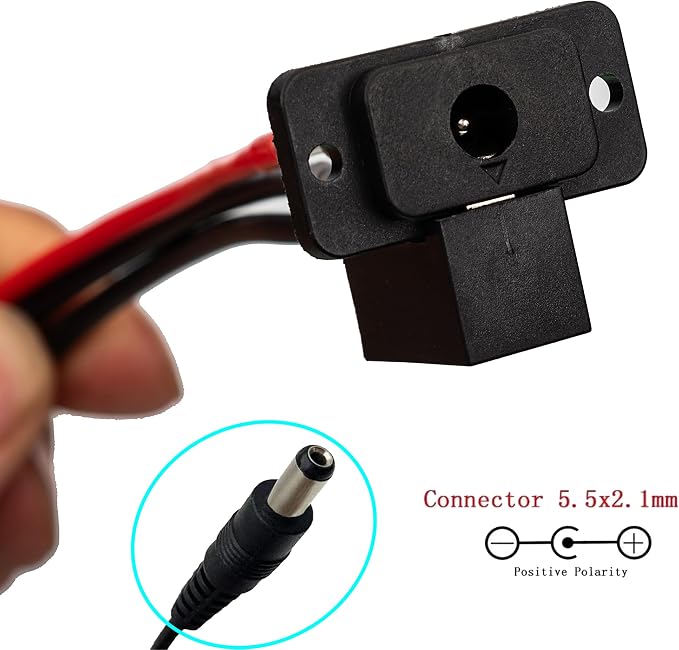 weelye Charging Hole for Children Electric Vehicle 6V 12V 24V Round Charging Port for Children Electric Vehicle Charger Socket Strip line Replacement Parts