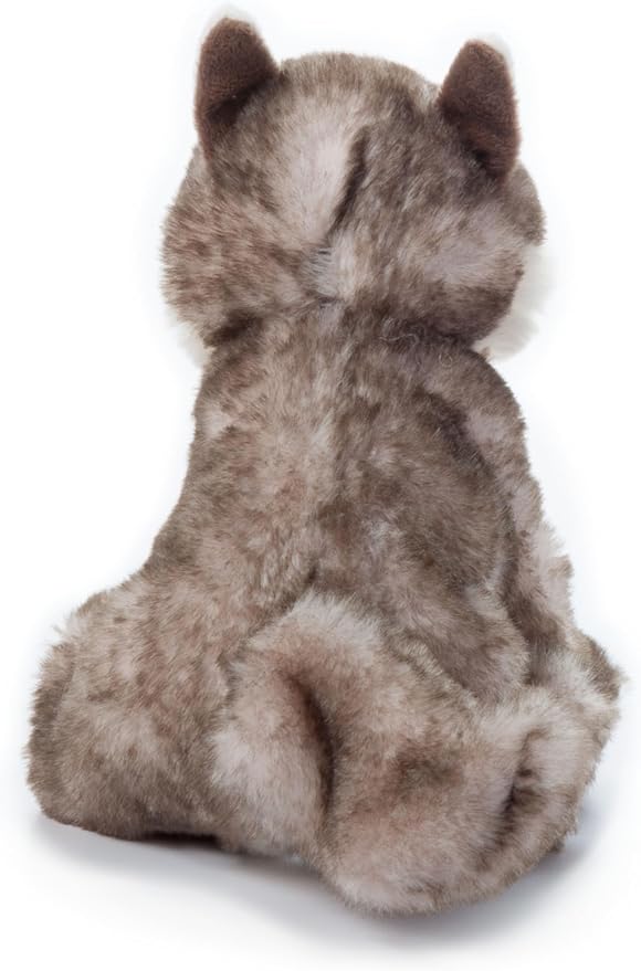 The Petting Zoo Timber Wolf Stuffed Animal Plushie, Gifts for Kids, Wild Onez Babiez Wildlife Animals, Wolf Plush Toy 6 inches