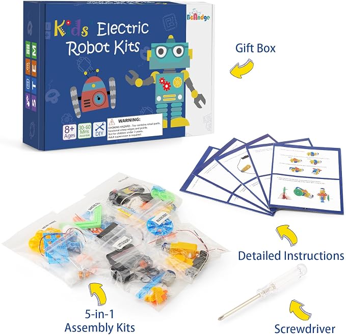 STEM Toys for Ages 8-13, Boys Crafts Robotics Science Kits for Kids Age 8-12, Robot Building Kit for Kids 8-10, Experiments Activities, Engineering STEM Toys 7+ 6 7 8 9 10 11 12 + Year Old Gifts