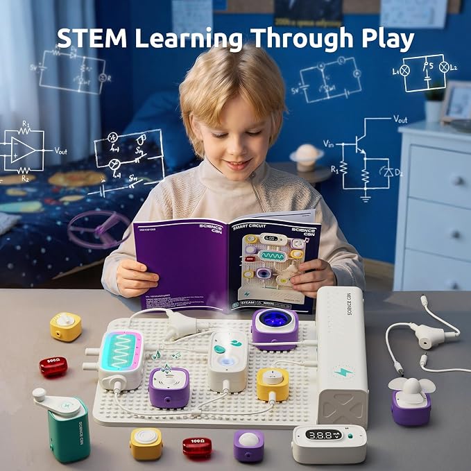 Science Can STEM Toys for Ages 8-13, Circuit Board for Kids with Smart Voice Control, Electronics Exploration Kit 120+ Circuit Projects, Educational Stem Kits for Kids Age 8-10
