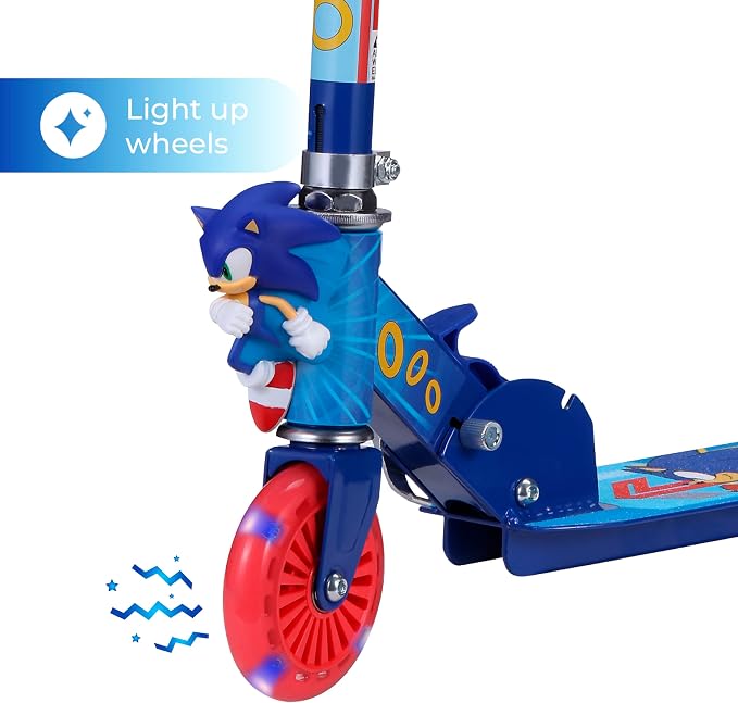 2 Wheel Kick Scooter for Kids, Foldable, Light Up LED Wheels