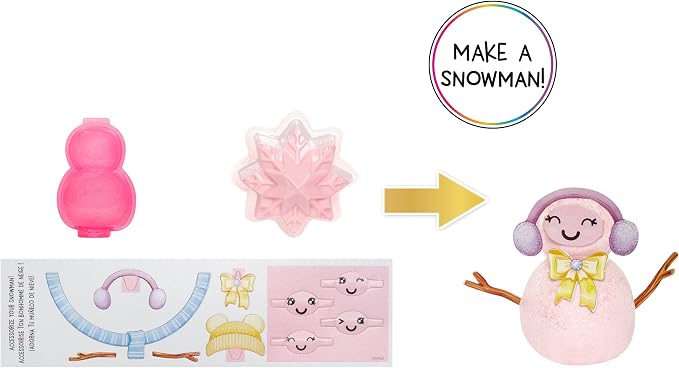 Rainbow High Winter Wonderland Bella - Pink 11” Fashion Doll with Magic Snow Hidden in Fashion That Puffs Up with Water, and Snowman Kit, Great Gift for Kids 4-12 Years Old