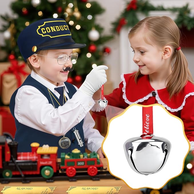 21 Pcs Train Conductor Costume Kids, Conductor Hat Vest Whistle, Bells Train Pocket Watch Christmas Holiday Sticker