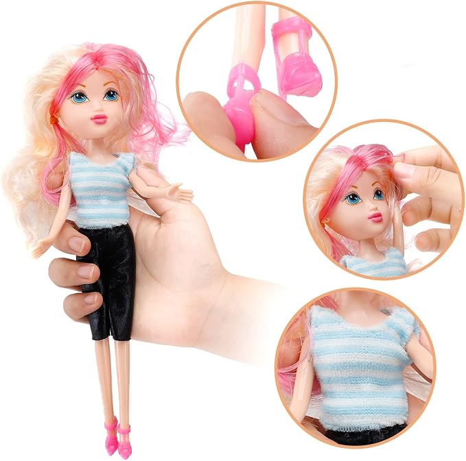 Liberty Imports 12 Pack: American Fashion Beauty Dolls in Individual Boxes - 10" Girls Runway Divas Multipack Toys Bundle Bulk Party Favors Supplies (10")