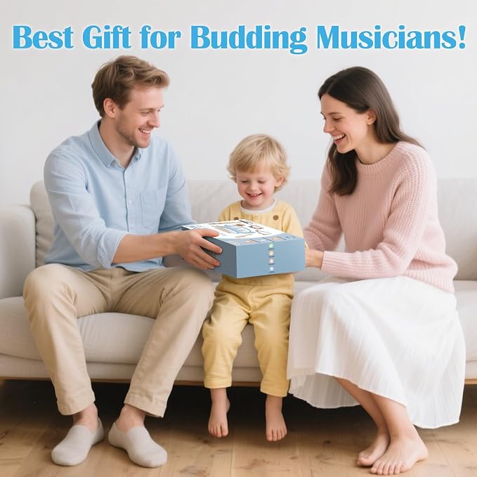 Vanplay Drum Set for Toddler - Toys for 2 3 Year Old Boy Girls Birthday Gifts - Wooden Musical Instruments for Toddlers 2-4, Preschool Montessori Music Toys with Snare Drum for Kids Age 3-5