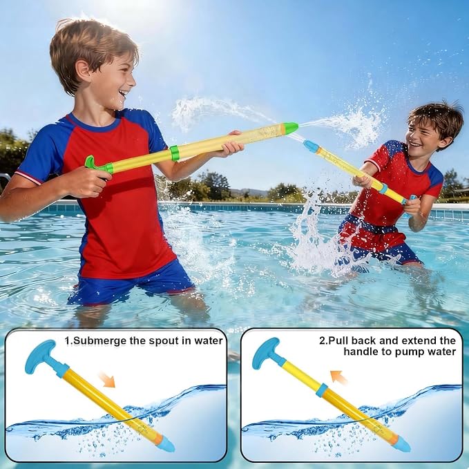 DX DA XIN Seal Ball Water Shooting Game for Kids, Water Floating Shooting Target with 2 Blaster Squirt Guns,Beach Party Outdoor Pool Summer Water Toys Gifts for 3 4 5 6 7 8 9 Years Old Boy Girls