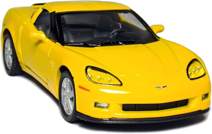 KiNSMART 2007 Corvette Z06 5inch 1:36 Scale 5 Inch Die Cast Metal Model American Muscle Toy Car. Pullback Action Set of 4