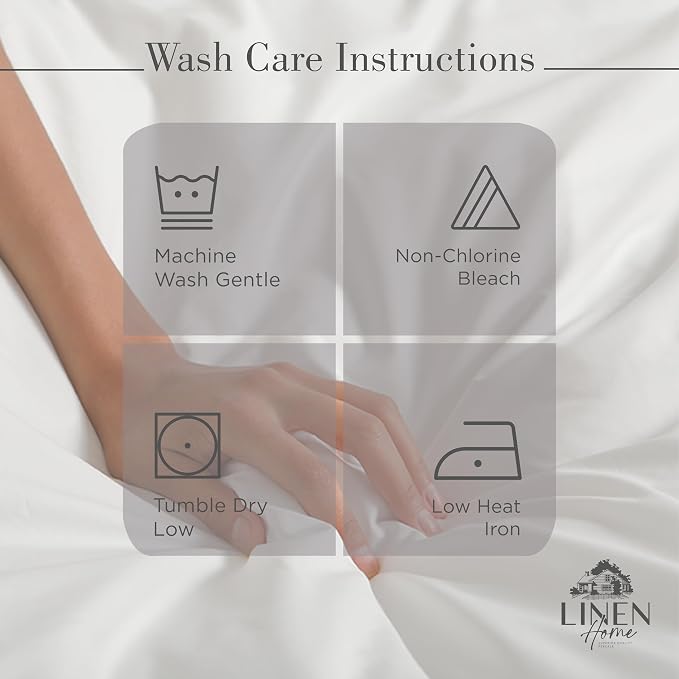 Linen Home 2-Pack Queen Sheet Set, 100% Cotton Percale Bedding, 8-Piece Value Bundle, Deep Pocket Cooling Bed Sheets for Hot Sleepers, Breathable & Crisp Hotel Quality, Long-Staple Cotton, Charcoal