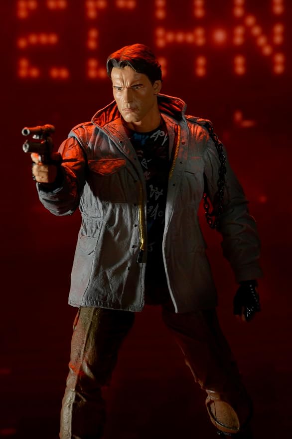 NECA Terminator Scale Ultimate T800 Tech Noir Cyborg Action Figure, 7"