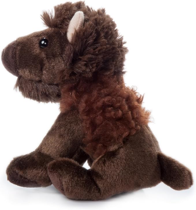 The Petting Zoo Bison Stuffed Animal Plushie, Gifts for Kids, Wild Onez Babiez Zoo Animals, Bison Plush Toy 6 inches